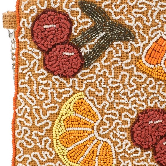 🔥HP!🔥 Beaded Cherry and Citrus Crossbody Clutch - Picture 2 of 5